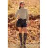 imagePRETTYGARDEN Womens Fall Fashion Turtleneck Pullover Sweaters Casual Long Sleeve Cable Knit Fitted Jumper TopsKhaki