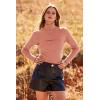 imagePRETTYGARDEN Womens Fall Fashion Turtleneck Pullover Sweaters Casual Long Sleeve Cable Knit Fitted Jumper TopsLight Pink