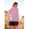 imagePRETTYGARDEN Womens Fall Fashion Turtleneck Pullover Sweaters Casual Long Sleeve Cable Knit Fitted Jumper TopsPink