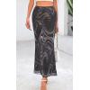 imagePRETTYGARDEN Womens Floral Print Mesh Long Skirt High Waisted Bodycon Fishtail Flowy Summer Maxi Skirts for Women TrendyFloral Gray