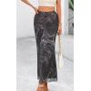 imagePRETTYGARDEN Womens Floral Print Mesh Long Skirt High Waisted Bodycon Fishtail Flowy Summer Maxi Skirts for Women TrendyFloral Gray