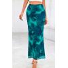 imagePRETTYGARDEN Womens Floral Print Mesh Long Skirt High Waisted Bodycon Fishtail Flowy Summer Maxi Skirts for Women TrendyFloral Lake Blue