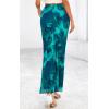 imagePRETTYGARDEN Womens Floral Print Mesh Long Skirt High Waisted Bodycon Fishtail Flowy Summer Maxi Skirts for Women TrendyFloral Lake Blue
