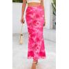 imagePRETTYGARDEN Womens Floral Print Mesh Long Skirt High Waisted Bodycon Fishtail Flowy Summer Maxi Skirts for Women TrendyFloral Pink