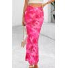 imagePRETTYGARDEN Womens Floral Print Mesh Long Skirt High Waisted Bodycon Fishtail Flowy Summer Maxi Skirts for Women TrendyFloral Pink