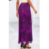 imagePRETTYGARDEN Womens Floral Print Mesh Long Skirt High Waisted Bodycon Fishtail Flowy Summer Maxi Skirts for Women TrendyFloral Purple