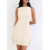 imagePRETTYGARDEN Womens Formal Short Dresses 2025 Summer Sleeveless Boat Neck A Line Elegant Mini Cocktail Party DressBeige