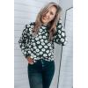 imagePRETTYGARDEN Womens Knit Floral Print Sweater Crewneck Long Sleeve Lightweight Pullover SweatshirtArmy Green