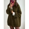 imagePRETTYGARDEN Womens Knit Oversized Sweater Fall Fashion Casual Long Sleeve Turtleneck Loose Chunky Pullover TopsArmy Green
