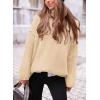 imagePRETTYGARDEN Womens Knit Oversized Sweater Fall Fashion Casual Long Sleeve Turtleneck Loose Chunky Pullover TopsBeige