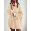 imagePRETTYGARDEN Womens Knit Oversized Sweater Fall Fashion Casual Long Sleeve Turtleneck Loose Chunky Pullover TopsBeige