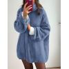 imagePRETTYGARDEN Womens Knit Oversized Sweater Fall Fashion Casual Long Sleeve Turtleneck Loose Chunky Pullover TopsBlue