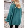 imagePRETTYGARDEN Womens Knit Oversized Sweater Fall Fashion Casual Long Sleeve Turtleneck Loose Chunky Pullover TopsBlue Green