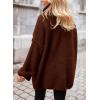 imagePRETTYGARDEN Womens Knit Oversized Sweater Fall Fashion Casual Long Sleeve Turtleneck Loose Chunky Pullover TopsDark Coffee