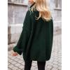 imagePRETTYGARDEN Womens Knit Oversized Sweater Fall Fashion Casual Long Sleeve Turtleneck Loose Chunky Pullover TopsDark Green