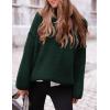 imagePRETTYGARDEN Womens Knit Oversized Sweater Fall Fashion Casual Long Sleeve Turtleneck Loose Chunky Pullover TopsDark Green