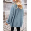 imagePRETTYGARDEN Womens Knit Oversized Sweater Fall Fashion Casual Long Sleeve Turtleneck Loose Chunky Pullover TopsLight Blue