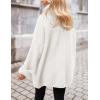 imagePRETTYGARDEN Womens Knit Oversized Sweater Fall Fashion Casual Long Sleeve Turtleneck Loose Chunky Pullover TopsWhite