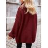 imagePRETTYGARDEN Womens Knit Oversized Sweater Fall Fashion Casual Long Sleeve Turtleneck Loose Chunky Pullover TopsWine Red