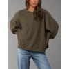 imagePRETTYGARDEN Womens Oversized Crewneck Sweatshirts Fall Fashion Casual Long Sleeve Pullover Waffle Knit Spring Shirts TopArmy Green