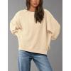 imagePRETTYGARDEN Womens Oversized Crewneck Sweatshirts Fall Fashion Casual Long Sleeve Pullover Waffle Knit Spring Shirts TopBeige