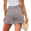 imagePRETTYGARDEN Womens Striped Boxer Shorts Summer 2025 Trendy Casual Elastic Waist Lounge Sleep Pajama Bottoms Beach ShortsStriped Black White