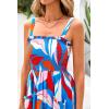imagePRETTYGARDEN Womens Summer Dresses 2025 Casual Spaghetti Strap Ruffle Smocked Flowy Floral Print Maxi Dress with PocketsFloral Blue Multicolored