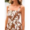imagePRETTYGARDEN Womens Summer Dresses 2025 Casual Spaghetti Strap Ruffle Smocked Flowy Floral Print Maxi Dress with PocketsKhaki