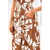 imagePRETTYGARDEN Womens Summer Dresses 2025 Casual Spaghetti Strap Ruffle Smocked Flowy Floral Print Maxi Dress with PocketsKhaki
