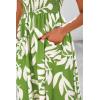 imagePRETTYGARDEN Womens Summer Dresses 2025 Casual Spaghetti Strap Ruffle Smocked Flowy Floral Print Maxi Dress with PocketsLeaves Light Green