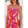 imagePRETTYGARDEN Womens Summer Dresses 2025 Casual Spaghetti Strap Ruffle Smocked Flowy Floral Print Maxi Dress with PocketsRose Red Orange Floral