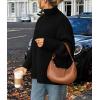 imagePRETTYGARDEN Womens Winter Clothes Pullover Oversized Sweaters Casual Long Sleeve Chunky Cable Knit Turtleneck TopsBlack