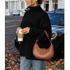 imagePRETTYGARDEN Womens Winter Clothes Pullover Oversized Sweaters Casual Long Sleeve Chunky Cable Knit Turtleneck TopsBlack