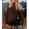 imagePRETTYGARDEN Womens Winter Clothes Pullover Oversized Sweaters Casual Long Sleeve Chunky Cable Knit Turtleneck TopsCoffee