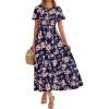Floral Navy Apricot