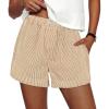 Striped Khaki White
