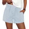 Striped Light Blue White