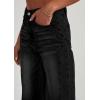 imagePRETTYGARDEN Wide Leg Jeans for Women Trendy 2025 High Waisted Stretchy Baggy Raw Hem Denim Palazzo Pants with PocketsBlack