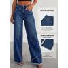 imagePRETTYGARDEN Wide Leg Jeans for Women Trendy 2025 High Waisted Stretchy Baggy Raw Hem Denim Palazzo Pants with PocketsBluing