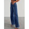 imagePRETTYGARDEN Wide Leg Jeans for Women Trendy 2025 High Waisted Stretchy Baggy Raw Hem Denim Palazzo Pants with PocketsBluing