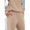 imagePRETTYGARDEN Womens 2 Piece Outfits 2024 Winter Fashion Tracksuits Long Sleeve Pullover Tops Straight Leg Pants Lounge SetsBeige