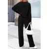imagePRETTYGARDEN Womens 2 Piece Outfits 2024 Winter Fashion Tracksuits Long Sleeve Pullover Tops Straight Leg Pants Lounge SetsBlack