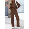 imagePRETTYGARDEN Womens 2 Piece Outfits 2024 Winter Fashion Tracksuits Long Sleeve Pullover Tops Straight Leg Pants Lounge SetsBrown
