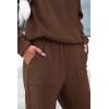 imagePRETTYGARDEN Womens 2 Piece Outfits 2024 Winter Fashion Tracksuits Long Sleeve Pullover Tops Straight Leg Pants Lounge SetsBrown