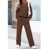 imagePRETTYGARDEN Womens 2 Piece Outfits 2024 Winter Fashion Tracksuits Long Sleeve Pullover Tops Straight Leg Pants Lounge SetsBrown