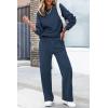 imagePRETTYGARDEN Womens 2 Piece Outfits 2024 Winter Fashion Tracksuits Long Sleeve Pullover Tops Straight Leg Pants Lounge SetsDark Blue