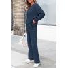 imagePRETTYGARDEN Womens 2 Piece Outfits 2024 Winter Fashion Tracksuits Long Sleeve Pullover Tops Straight Leg Pants Lounge SetsDark Blue