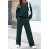 imagePRETTYGARDEN Womens 2 Piece Outfits 2024 Winter Fashion Tracksuits Long Sleeve Pullover Tops Straight Leg Pants Lounge SetsDark Green