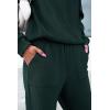 imagePRETTYGARDEN Womens 2 Piece Outfits 2024 Winter Fashion Tracksuits Long Sleeve Pullover Tops Straight Leg Pants Lounge SetsDark Green