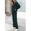 imagePRETTYGARDEN Womens 2 Piece Outfits 2024 Winter Fashion Tracksuits Long Sleeve Pullover Tops Straight Leg Pants Lounge SetsDark Green